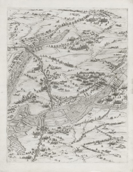 The Siege of La Rochelle: Plate 7, 1628-1630. Jacques Callot (French, 1592-1635). Etching; sheet: