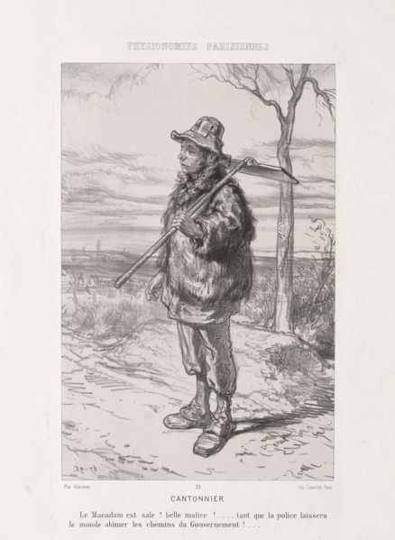 Parsian Physiognomy: Street Sweeper . Paul Gavarni (French, 1804-1866). Lithograph; sheet: 45 x 62