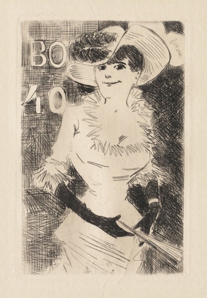 The Walker, 1880-86. Jean Louis Forain (French, 1852-1931). Etching; sheet: 25.3 x 18 cm (9 15/16 x