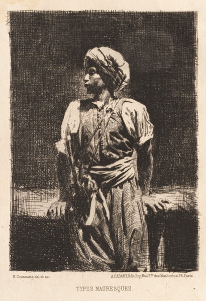 Types Mauresques, 1875. Norbert Goeneutte (French, 1854-1894), A. Cadart Rue des Mathurins, 58