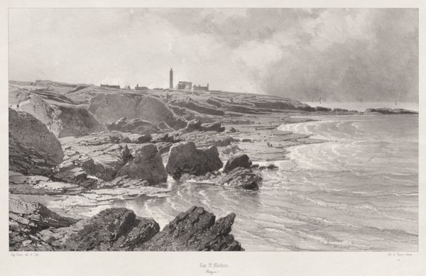 Cap St. Mathieu, 1846. Eugène Cicéri (French, 1813-1890). Lithograph on chine collé; sheet: 39.2 x