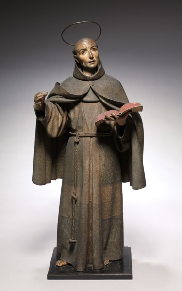 Saint Peter of Alcántara, c. 1663-1670. Pedro de Mena (Spanish, 1628-1688), and Workshop. Painted