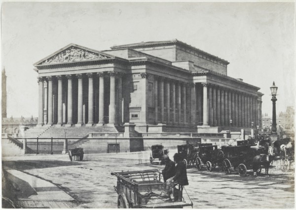 Corn Exchange, Liverpool, c. 1852. Thomas Sutton (British, 1819-1875). Salted paper print from a