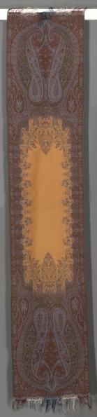 Long Stole with Botehs and Orange Center, 1850-1855. Austria, England, France, or Scotland, 19th