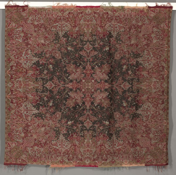 Square Shawl with Quarter Shawl Layout, 1840s. Austria, England, France, or Scotland, 19th century.