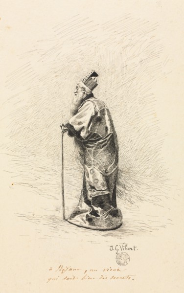 Study for the Magician in "Conte de Fée" (Story of a Fairy), 1800s. Jehan-Georges Vibert (French,