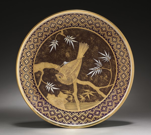 Cabinet Plate, 1883. W. T. Copeland & Sons (British), Tiffany & Co. (American, est. 1837).