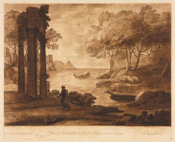 Liber Veritatis:  No. 200, A View on the Sea Shore, with the Story of Jesus, 1777. Richard Earlom