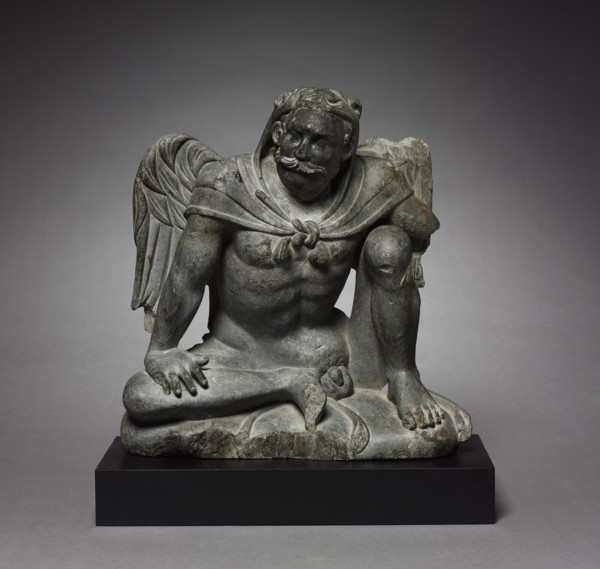 Winged Atlas Figure, 200s. Pakistan, Gandhara, Gandhara period, 3rd century. Schist; overall: 38.1