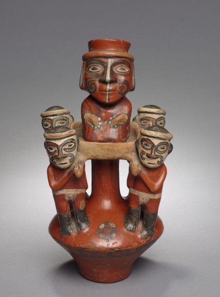 Vessel with Litter Group, 600-1000. Central Andes, central highlands, reportedly Wari Wilka, Wari