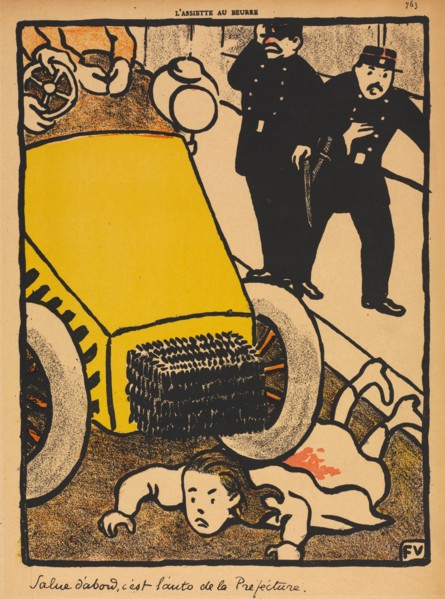 Crimes and Punishments VI, 763: Salute First, 1871. Félix Vallotton (French, 1865-1925). Color