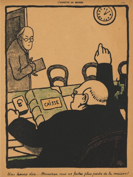 L'Assiete au Beurre: Crimes and Punishments XV, 772: Ten Past One , 1871. Félix Vallotton (French,