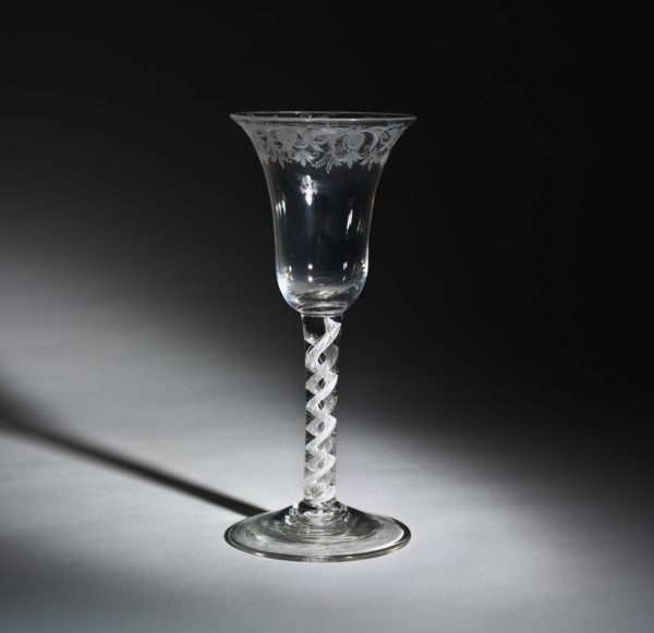 Goblet, c. 1725-1750. England, 18th century. Glass; diameter: 8 cm (3 1/8 in.); overall: 18.5 cm (7