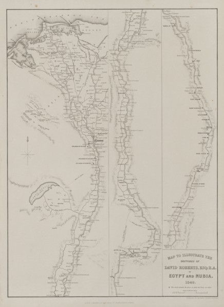 Egypt and Nubia, Volume III: Map to Illustrate the Sketches of David Roberts, Esq: R.A. in Egypt