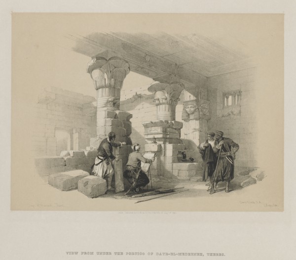 Egypt and Nubia, Volume II: Dayr-El-Medeeneh, Thebes, 1848. Louis Haghe (British, 1806-1885), F.G