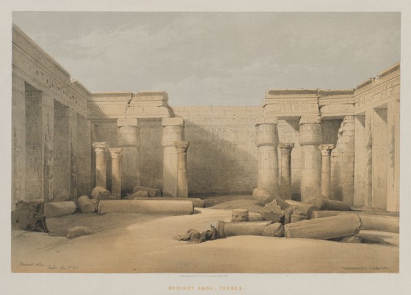 Egypt and Nubia, Volume II: Medinet Abou, Thebes, 1847. Louis Haghe (British, 1806-1885), F.G.Moon,