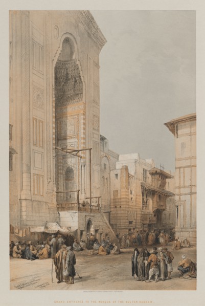 Egypt and Nubia, Volume III: Grand Entrance to the Mosque of the Sultan Hassan, 1849. Louis Haghe