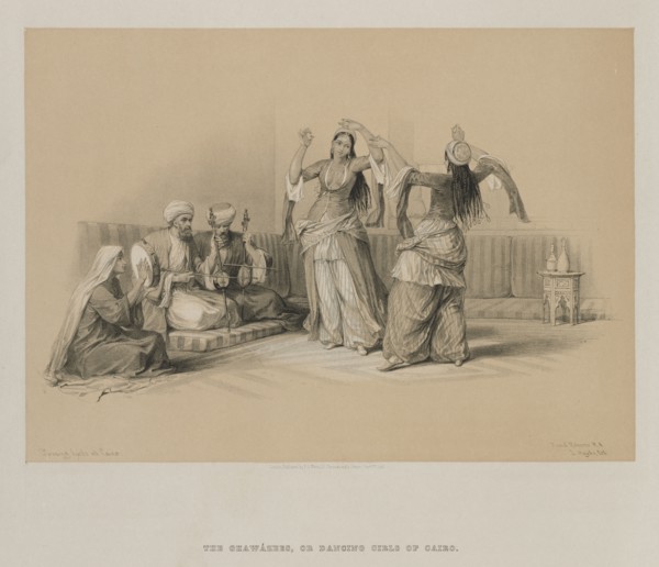 Egypt and Nubia, Volume III: Dancing Girls at Cairo, 1849. Louis Haghe (British, 1806-1885), after