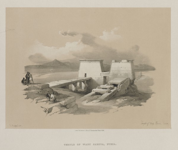 Egypt and Nubia, Volume I: Temple of Wady Saboua, Nubia, 1846. Louis Haghe (British, 1806-1885),