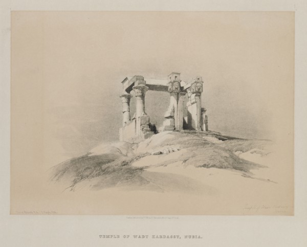 Egypt and Nubia, Volume I: Temple of Wady Kardassy in Nubia, 1846. Louis Haghe (British,