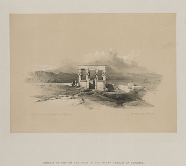 Egypt and Nubia, Volume II: Temple of Isis on the Roof of the Great Temple of Dendera, 1848. Louis