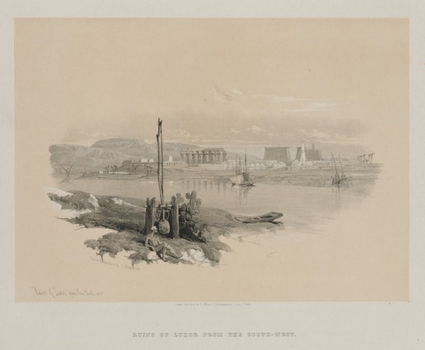 Egypt and Nubia, Volume I: Ruins of Luxor from the South-West, 1846. Louis Haghe (British,