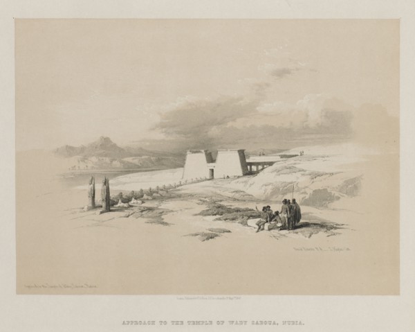 Egypt and Nubia, Volume I: Approach to the Temple  of Wady Saboua, Nubia, 1847. Louis Haghe