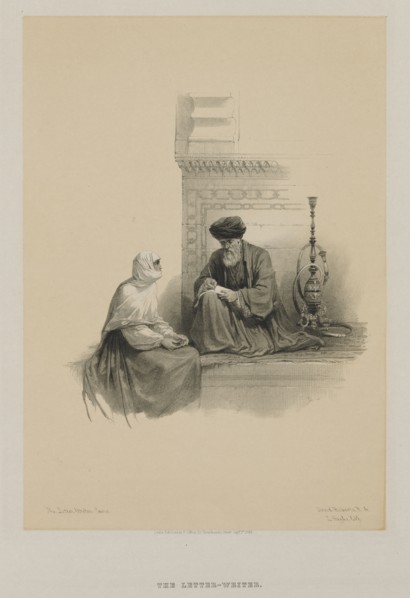 Egypt and Nubia, Volume III: The Letter-Writer, Cairo, 1849. Louis Haghe (British, 1806-1885), F.G