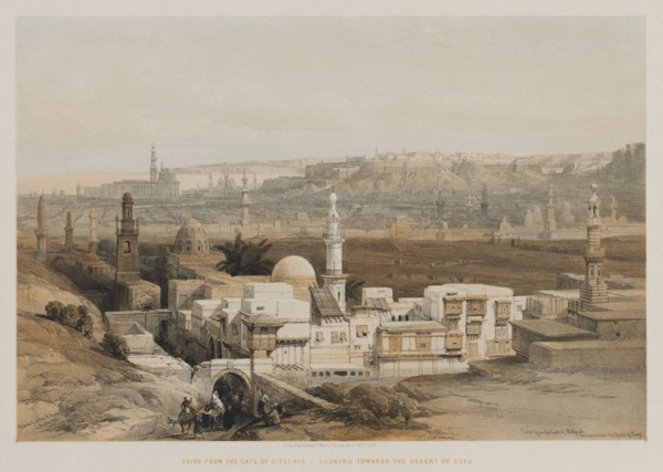 Egypt and Nubia, Volume III: Cairo from the Gate of Citzenib, Looking towards the Desert of Suez,