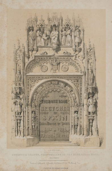 Picturesque Sketches in Spain: Title Page, 1837. Thomas Allom (British, 1804-1872), Hodgson &
