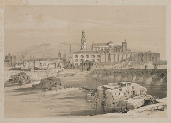 Picturesque Sketches in Spain: Remains of a Roman Bridge on the Guadalquiver, Cordova, 1837. Thomas