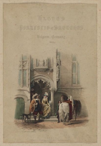 Haghe's Portfolio of Sketches. Belgium. Germany, vol. III: Title Page, on a door, part of a view,