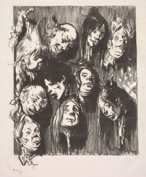 Ten Assassinations for a Penny, 1897. Théophile Alexandre Steinlen (Swiss, 1859-1923). Lithograph;