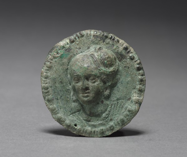 Roundel, c. 1st century BC. India, Satavahana Period, c. 1st century BC. Bronze with repousse and