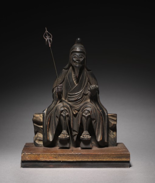 Enno Gyoja and Two Attendants (Enno Gyoja), 1615-1868. Japan, Edo Period. Wood with paint; overall: