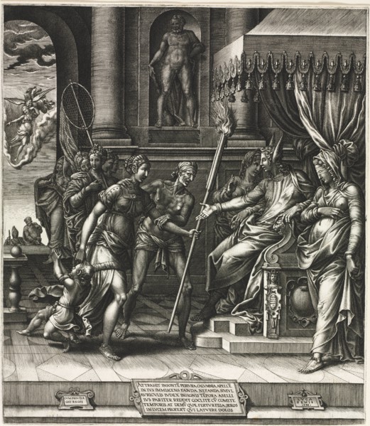 The Calumny of Apelles, 1560. Giorgio Ghisi (Italian, 1520-1582), after Luca Penni (Italian,