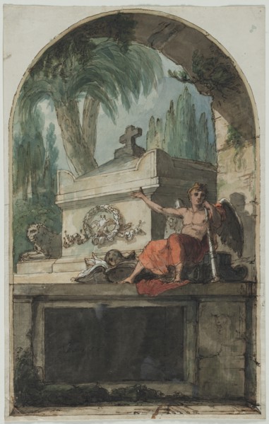 Design for a Fresco of the Tomb of Vincenzo Martinelli (1737-1807) in the Certosa of Bologna, c.