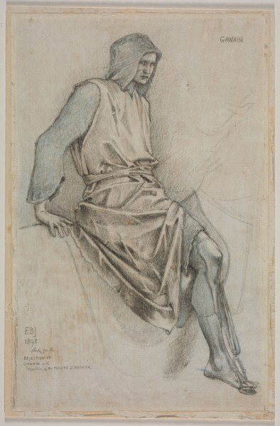 Study for the Failure of Gawain from the Holy Grail Tapestries, 1893. Edward Burne-Jones (British,