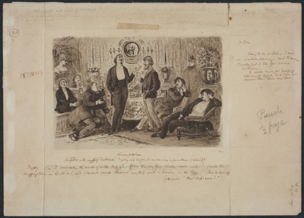 "Nincompoopiana," Illustration for Punch, c. 1879. George Louis Palmella Busson Du Maurier