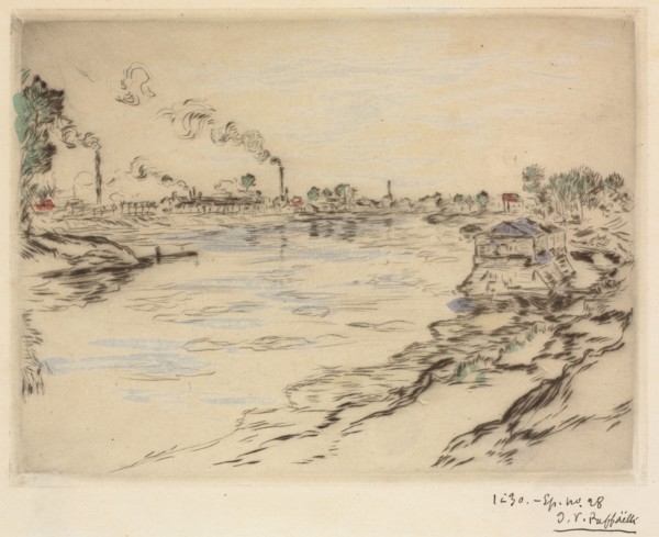 Types de petits Gens: La Seine, à Asnières, 1894. Jean-François Raffaëlli (French, 1850-1924).