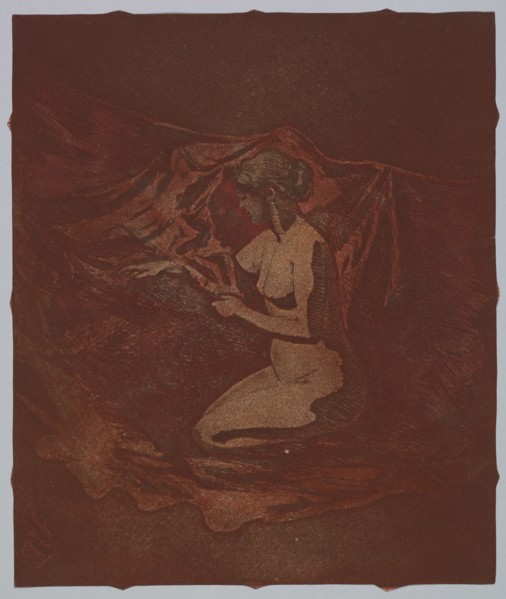 Embers Glow, 1890-1897. Theodore Roussel (French, 1847-1926). Color etching and aquatint; sheet: 24