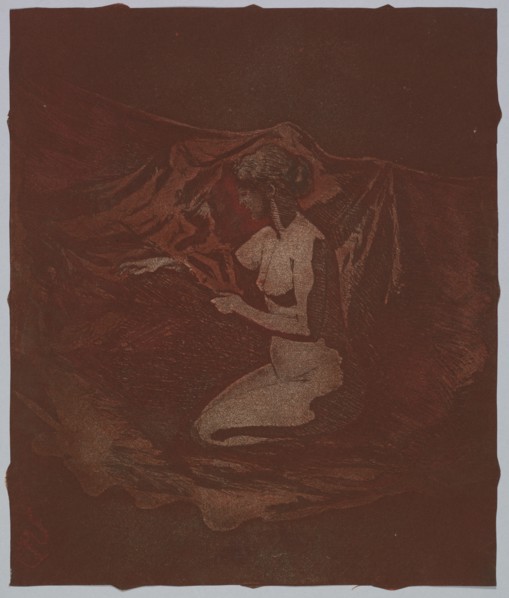 Embers Glow, 1890-1897. Theodore Roussel (French, 1847-1926). Color etching and aquatint; sheet: 24