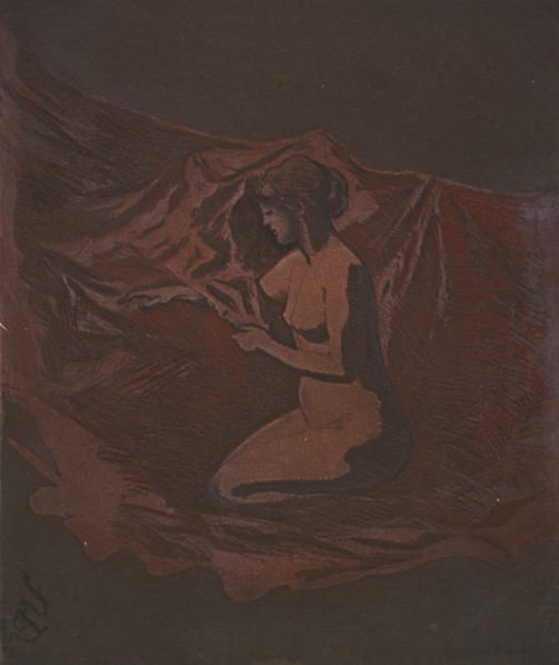 Embers Glow, 1890-1897. Theodore Roussel (French, 1847-1926). Color etching and aquatint; sheet: 25