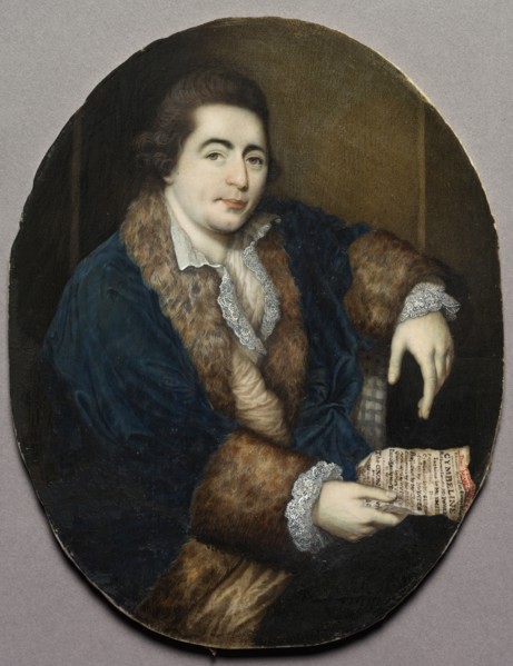 Portrait of William Powell, c. 1765. James Scouler (British, 1740-1812). Miniature on ivory in