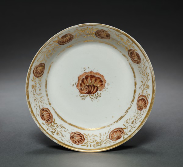 Saucer from Oliver Wolcott, Jr. Tea Service, 1785-1805. Chinese Export porcelain, late 18th-early