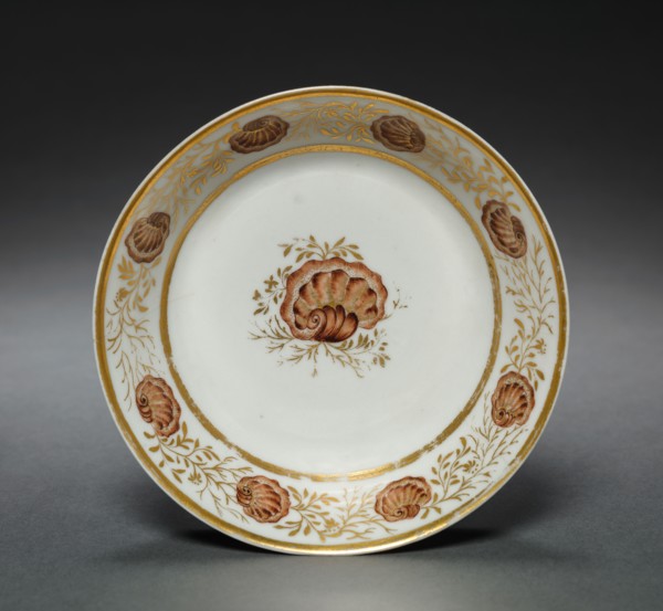 Saucer from Oliver Wolcott, Jr. Tea Service, 1785-1805. Chinese Export porcelain, late 18th-early