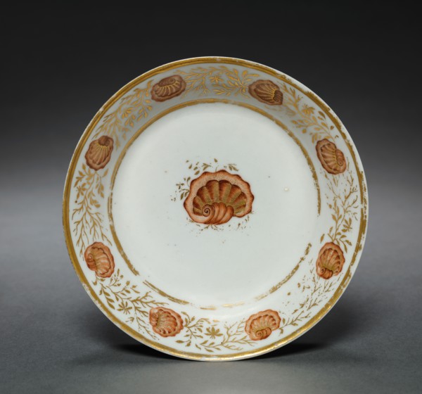 Saucer from Oliver Wolcott, Jr. Tea Service, 1785-1805. Chinese Export porcelain, late 18th-early