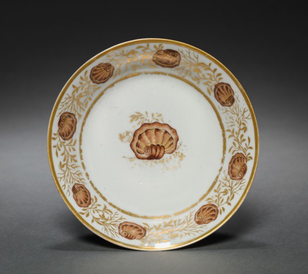 Saucer from Oliver Wolcott, Jr. Tea Service, 1785-1805. Chinese Export porcelain, late 18th-early