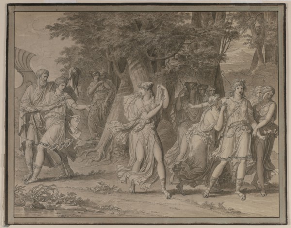 Telemachus, Urged by Mentor, Leaving the Island of Calypso , 1800. Charles Meynier (French,