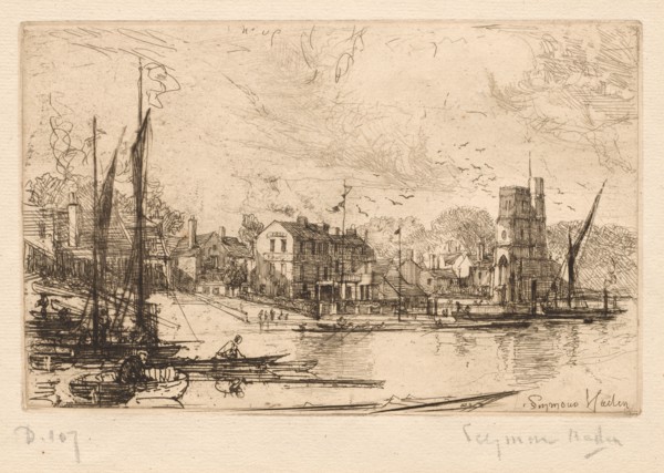 Harry Kelly's, Putney, 1865-1866. Francis Seymour Haden (British, 1818-1910). Etching; sheet: 17.5